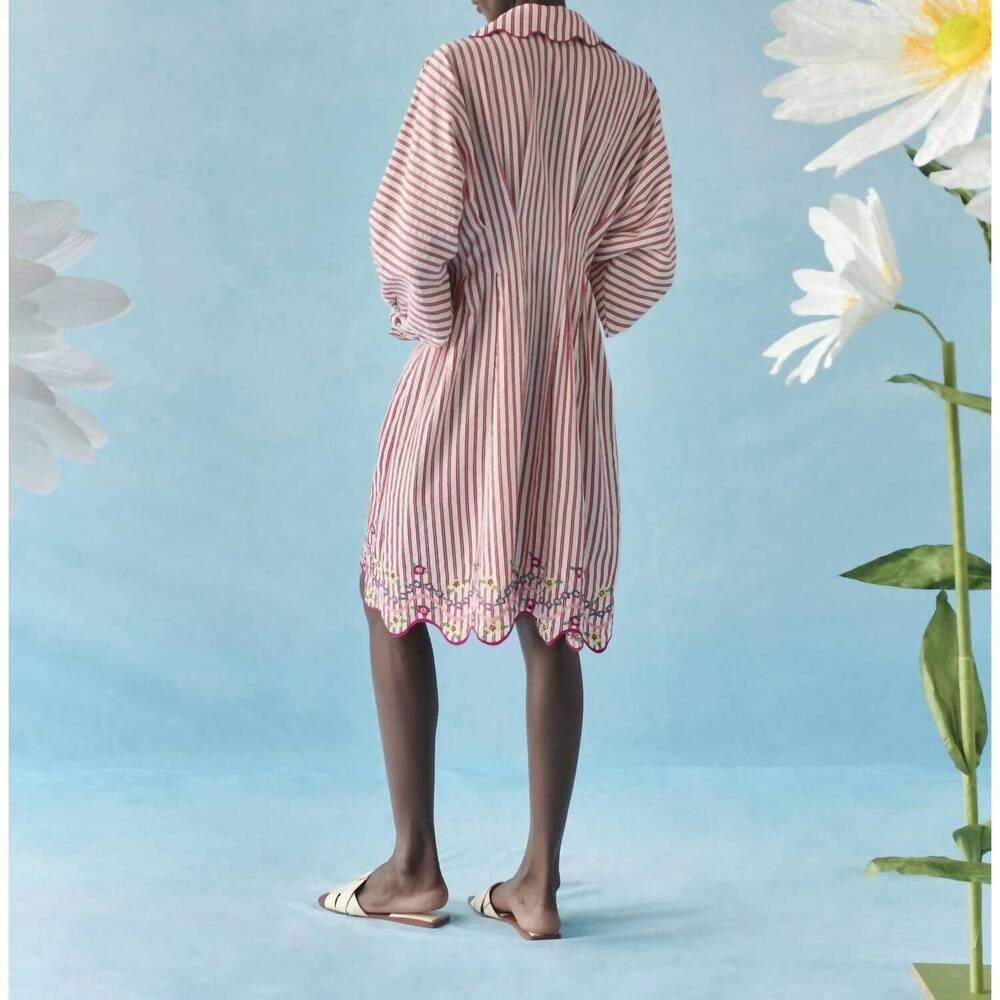 NEW CELIA B pomme dress in red stripes - Picture 3 of 7